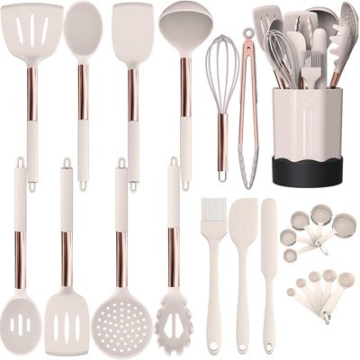 Dgpct Piece Cooking Utensil Set With Utensil Crock Wayfair